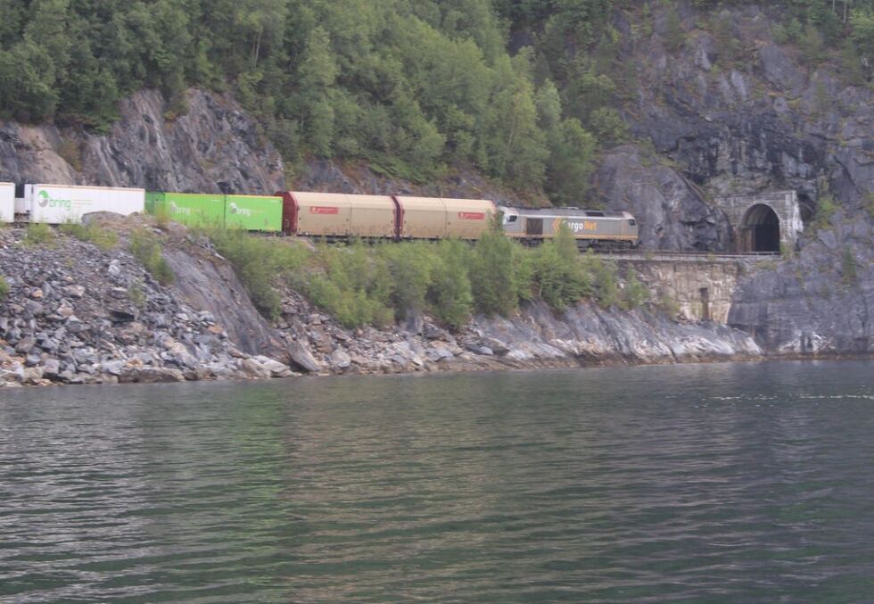 CargoNETs godstog og andre tog kommer seg fint gjennom slike tunneler på Nordlandsbanen.
 Foto: Svein Arnt Uhre