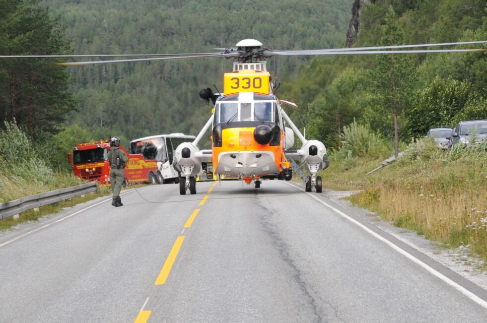 DØDSULYKKE. Den 20. august var den en eldre kvinne som mistet livet på veien ved Kvarv i Sørfold. Foto: Arild Bjørnbakk