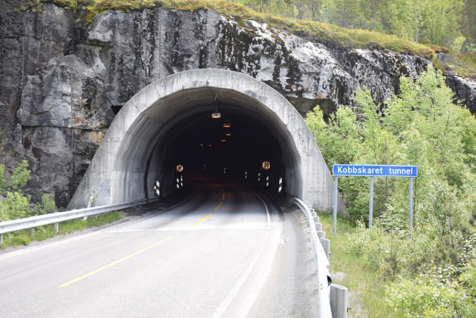 Kobbskaret tunnel i Sørfold, på nordsiden.
 Foto: Eva S. Winther