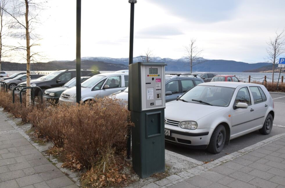 GRATIS LØRDAG. Kommunestyret ønsker å få gratis parkering på lørdager. Men det er ikke sikkert det vil trekke flere kunder til sentrum. Foto: Maria Trondsen